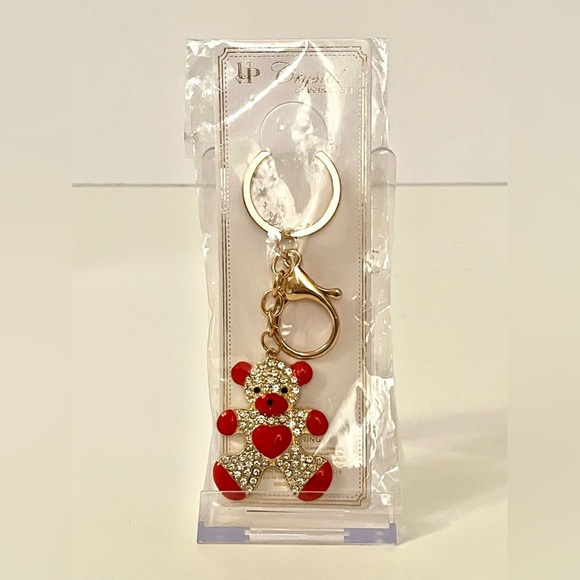 Be My Valentine Bear Keychain Purse Charm - Picture 2 of 4